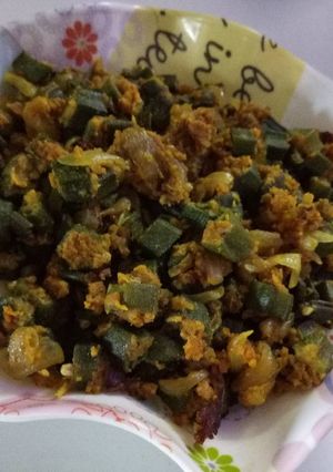 A picture of Besan wali bhindi.