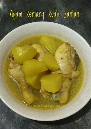 Foto resep Ayam Kentang Kuah santan