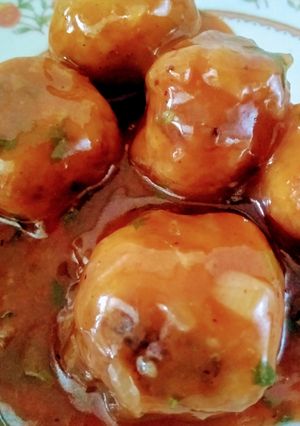 A picture of Veg Manchurian.