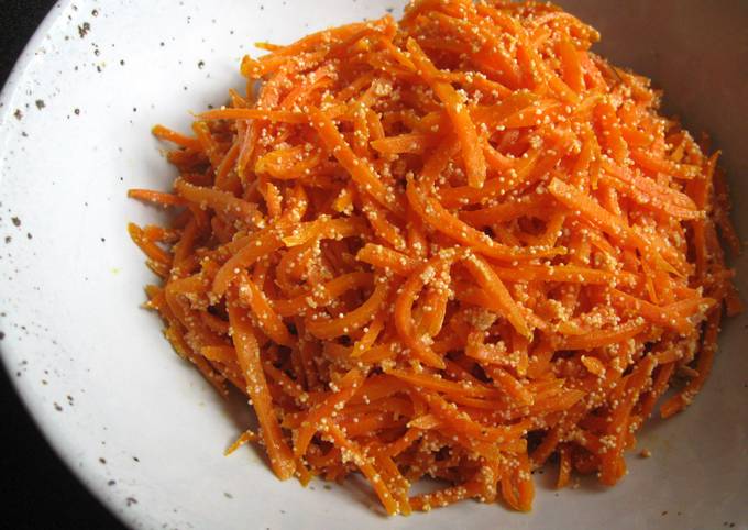 Stir-fried Carrot &amp; ‘Tarako’ (Pollock Roe)