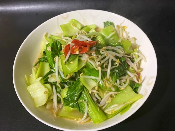 Easy Steps Make Recipes Tumis pakcoy tauge the Delicious Really Delicious.