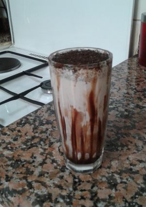 A picture of Oreo milk shake #cookpadramadan.