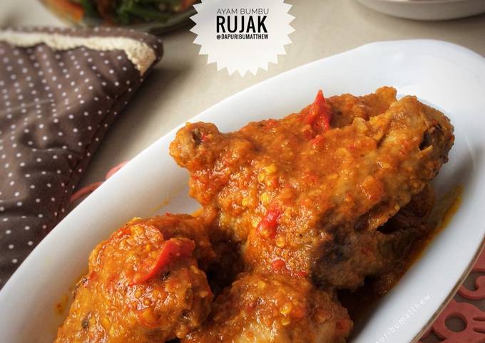 Langkah Mudah untuk Menyiapkan Ayam Bumbu Rujak Pedas 🔥🔥🔥 Anti Gagal