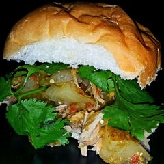 A picture of Mike's [2 Way] Green Chile Pulled Pork Sandwiches & Stew.