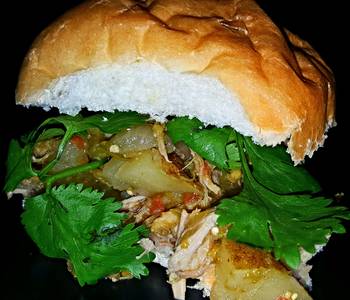 Easy Making Recipe Mikes 2 Way Green Chile Pulled Pork Sandwiches  Stew Home Style
