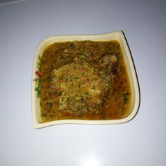 Egusi soup A picture of Egusi soup.