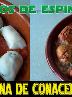 Una foto de Espinacas con queso / rollo de espinacas