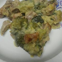 A picture of Pork Broccoli Parm Casserole.
