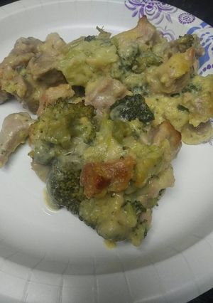 A picture of Pork Broccoli Parm Casserole.
