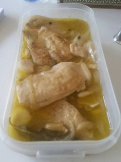 Una foto de Pechuga de pollo en escabeche