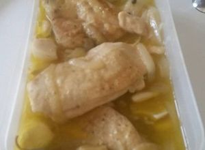 Una foto de Pechuga de pollo en escabeche