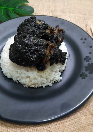 Foto resep Nasi Cumi Hitam Kuah Kental