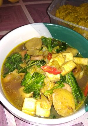 Foto resep Tumis sawi tahu bakso (sayur kulkas) 😂