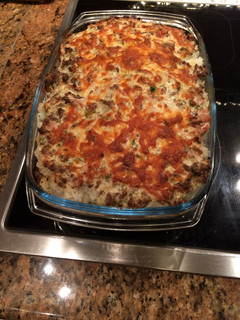 Rakott karfiolos broccoli, sajtkrémmel recept fotója