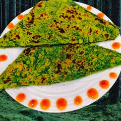 A picture of Palak Paratha.