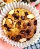 Muffin chuối hạnh nhân socola chip