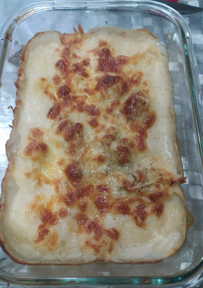 Una foto de Coliflor con bechamel y queso gratinado