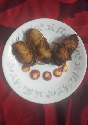 A picture of Crispy noodles Cheese corn croquett.