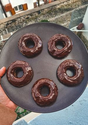 Φωτογραφία της συνταγής Vegan donuts ολικής σε φόρμα σιλικόνης 🍩