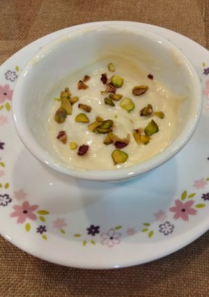 A picture of Creamy Kesar Pista Shrikhand.