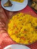 Riz au curcuma petit pois et carotte