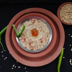 A picture of Jowar khichu (Sorghum flour Khichu).