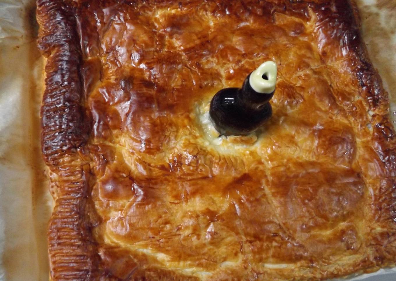 Espléndida empanada de jamón al coñac