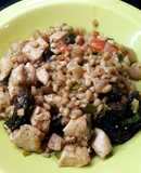 Risotto con cebada perlada y hongos