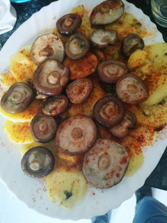 Una foto de Pulpo a la gallega vegano