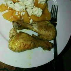 A picture of Butternut and herbed feta cheese.