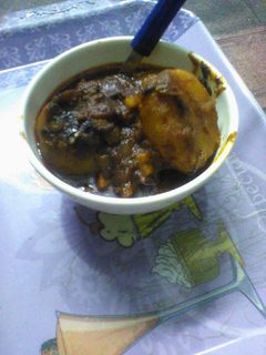 A picture of Achari potato korma curry.