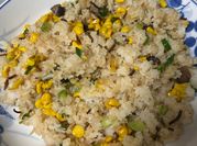 A picture of rice cooker corn rice