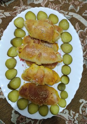 عکسی از دستور کروسان مرغ