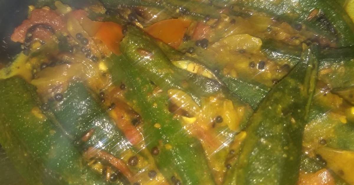 Okra in coconut milk (Kerala Style Bhindi) Recipe by Sanju Cookpad