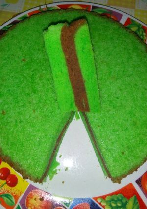 Foto resep Bolu kukus pandan lapis coklat