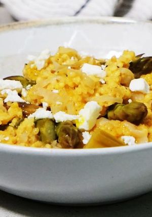 Une photo de Risotto asperges au millet