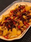 Stir-Fried Pineapple with Shredded Ginger and Wood Ear Mushrooms