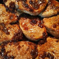A picture of Pork/ Lamb Loin in a Buttery Date Sauce.