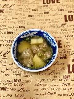 Hình của món Canh Khoai Tây Hầm Thịt Viên.