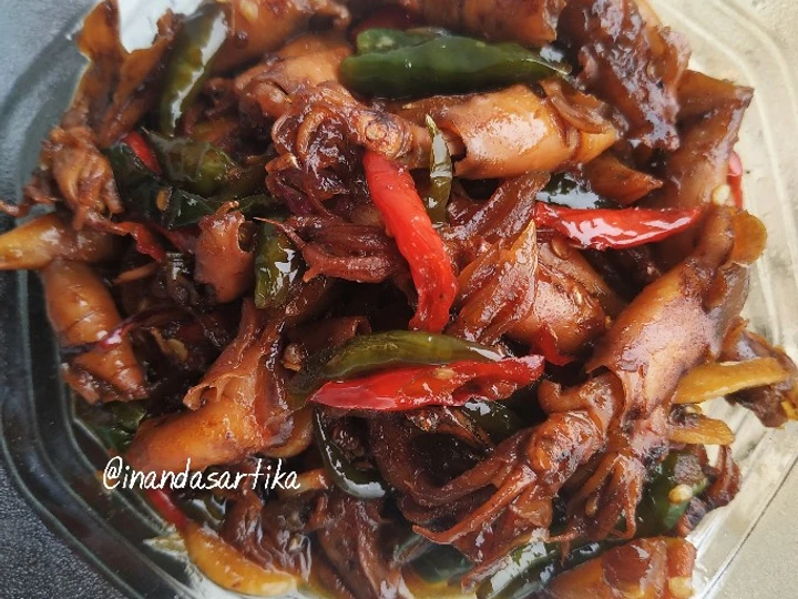 Cara Sederhana Menyiapkan Resep  Cumi Asin Manis Pedas yang Enak Banget, Sempurna