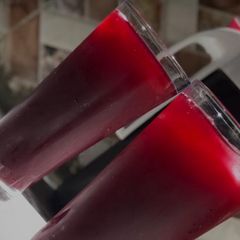 A picture of Pineapple infused hibiscus drink.