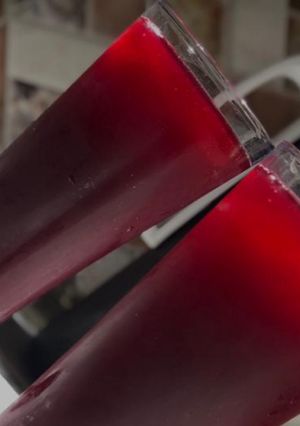 A picture of Pineapple infused hibiscus drink.