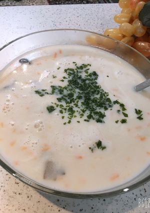 عکسی از دستور سوپ خامه ای