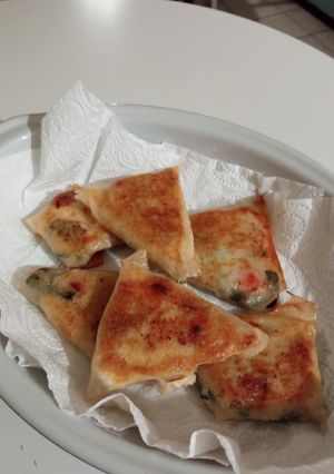 Une photo de Samoussas courgettes saucisses mozza