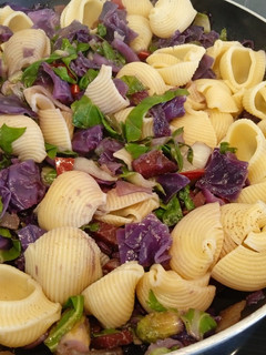 Una foto de Pasta ibérica con color