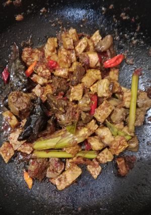 Foto resep Ampela ati ayam tempe bumbu mercon