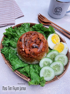 Foto resep Nasi Tim Ayam Jamur