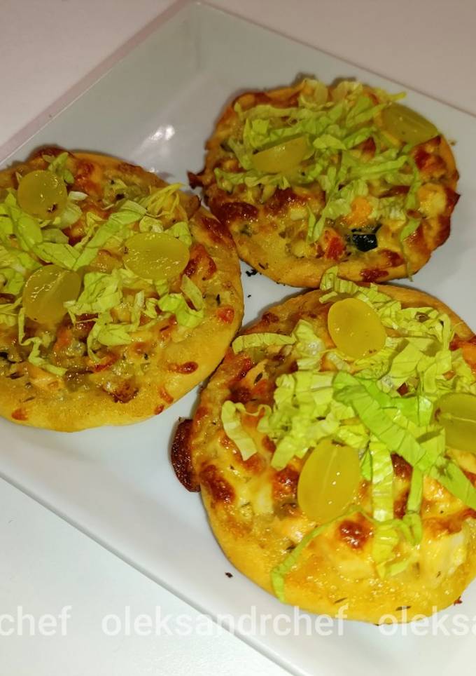 Міні-піца з морепродуктами🤤/Mini pizzas with seafood