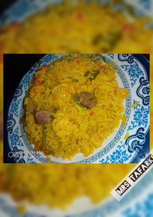 Fried jallof rice ainihin hoton girkin