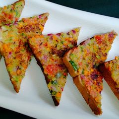 A picture of Crispy Semolina Bread Toast | Rava Toast | Sooji Toast.